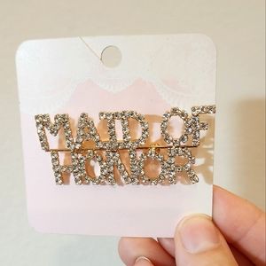 Maid of Honor Rhinestone Pin